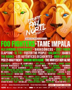 Foo Fighters y Tame Impala encabezan festival Tecate Pa'l Norte 6 pal norte