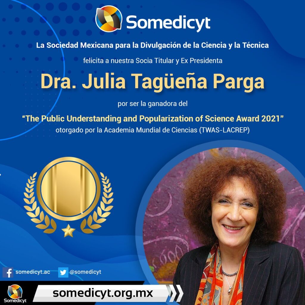 Promover la ciencia influyó para merecer premio internacional: Julia Tagüeña 7 Julia Tagüeña