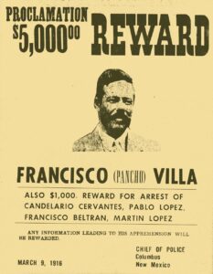 Un siglo sin Pancho Villa, “El Centauro del Norte” 6 Cartel de la policía de Columbus que ofrece 5 mil dólares por la captura de Villa. Foto: Inehrm.