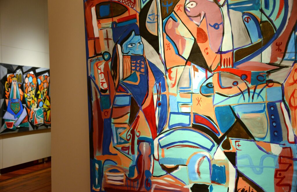 Imene Khelifi exhibe 53 obras inspiradas en la novelista Abdul Hamid 6 Imene Khelifi vientos del sur Argelia Abdul Hamid