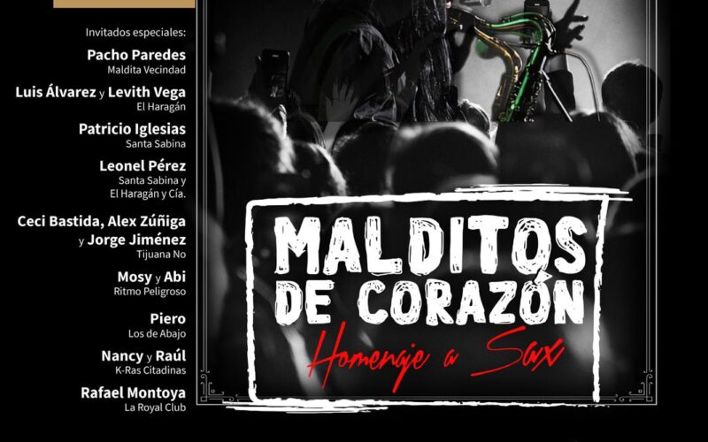 Malditos de Corazón, banda tributo a Eulalio Cervantes Galarza, Sax, conformada por sus hijos Natasha y Andry Sax