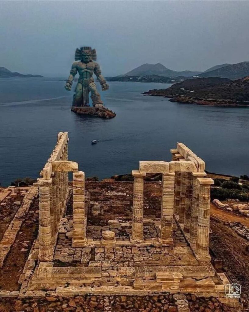 Poseidón vs. Chaac: los dioses (y los humanos) deben estar locos 7 Escultura poseidon maya chaac yucatan huracán beryl