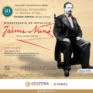 Celebran 200 años de Jaime Nunó con obra coral inédita 6 Se efectuará un concierto para celebrar el bicentenario del natalicio del músico Jaime Nunó