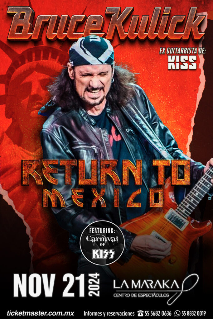 Ex guitarrista de Kiss Bruce Kulick dará conciertos en La Maraka y Monterrey 7 Bruce Kulick Carnival of KISS guitarrista la maraka