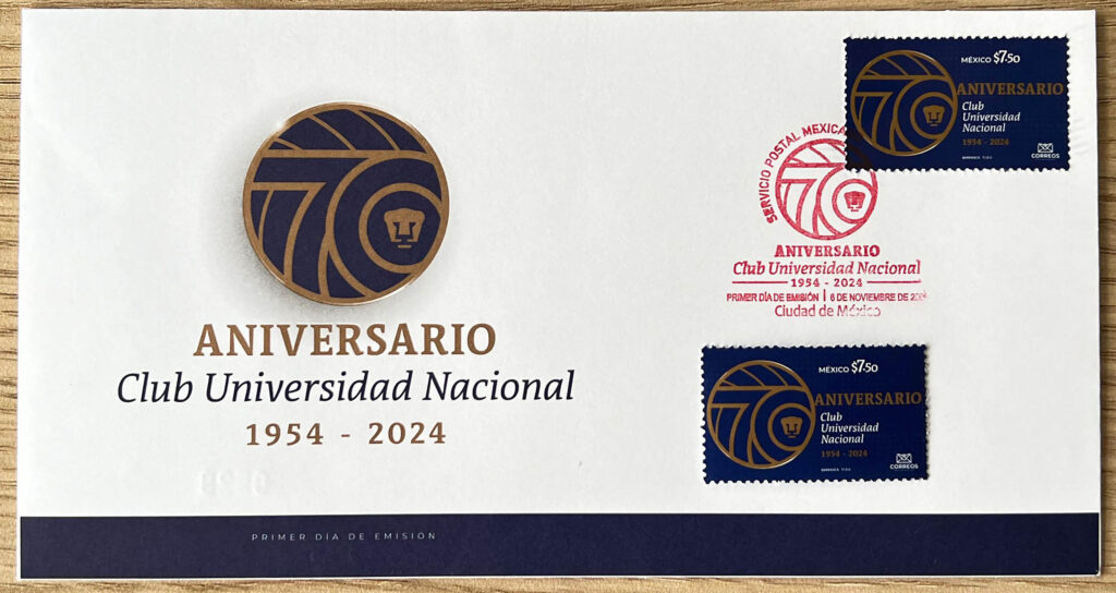 Club Universidad celebra 70 años con cancelación de estampilla 6 Pumas futbol unam club universidad estampilla placa