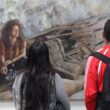 Huella ruinas pintura Foro La Fuente Ollin Yoliztli