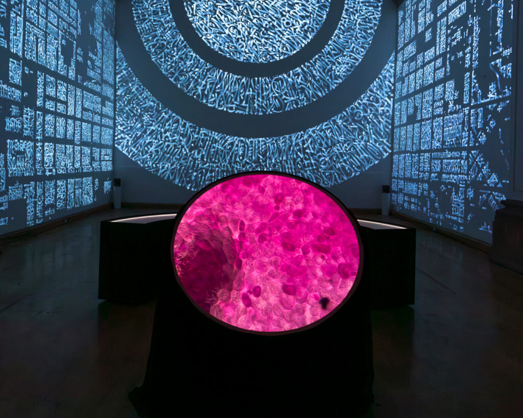 Said Dokins hace instalación viva con microbiota de asistentes 11 Said Dokins Bio res critura Laboratorio Art Alameda