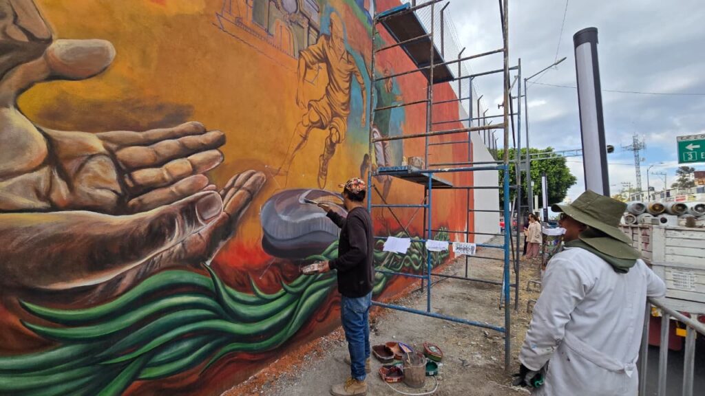 Mural inspirado en el Mundial busca imponer Récord Guinness 8 Mural dedicado al Mundial busca el Récord Guinness