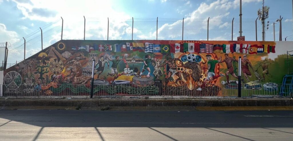 Mural inspirado en el Mundial busca imponer Récord Guinness 6 Mural dedicado al Mundial busca el Récord Guinness