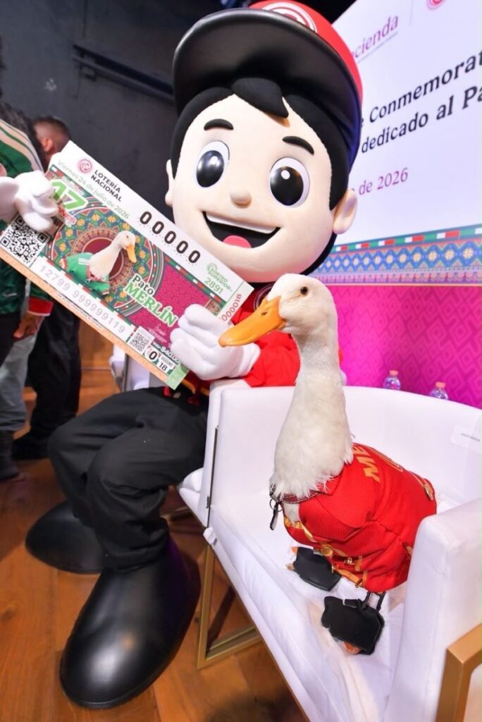 Pato Merlín quedó impreso en billete de la Lotería 7 Pato Merlín quedó impreso en billete de la Lotería